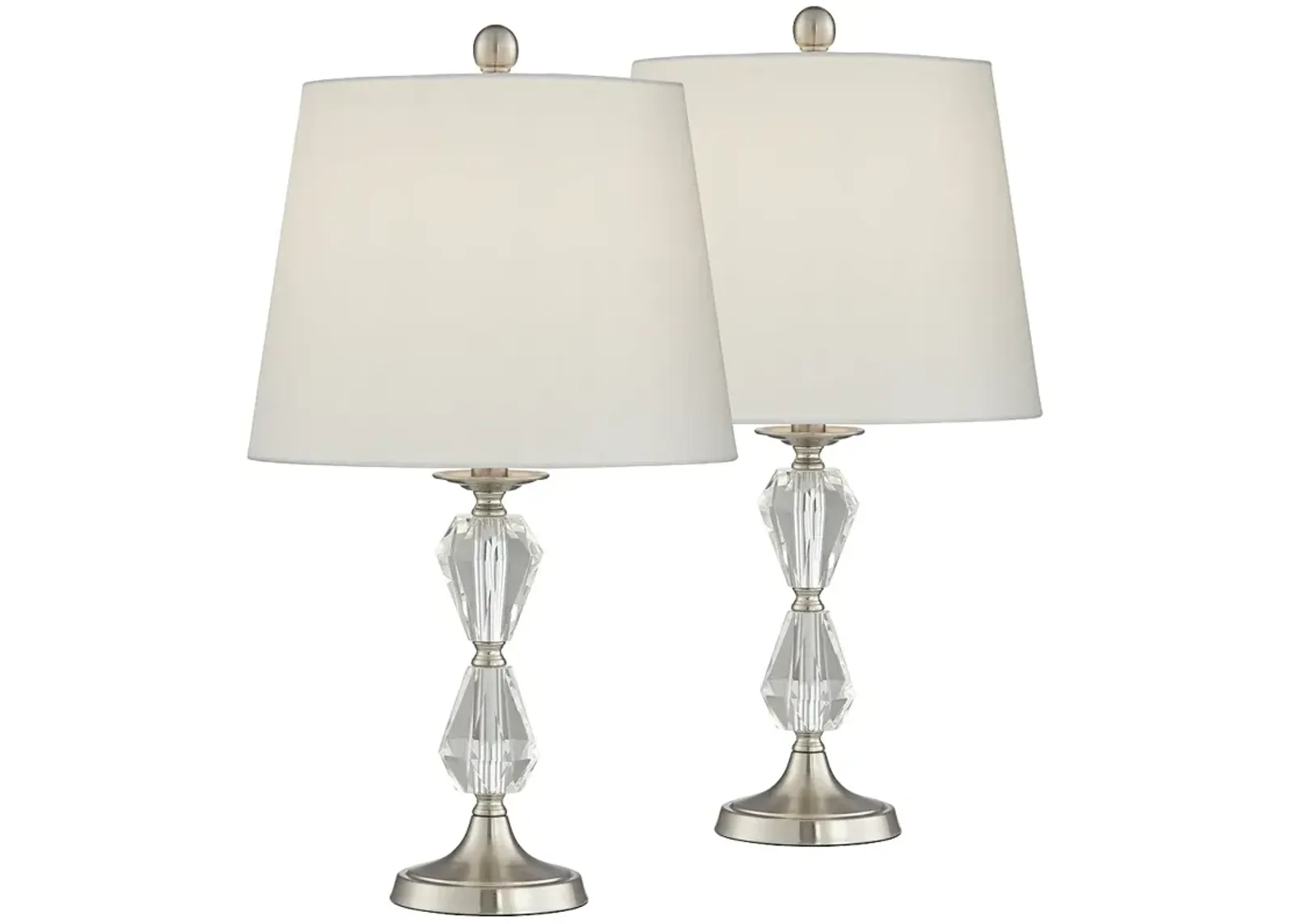 Vienna Full Spectrum Hales 23 1/2" Clear Crystal Table Lamps Set of 2