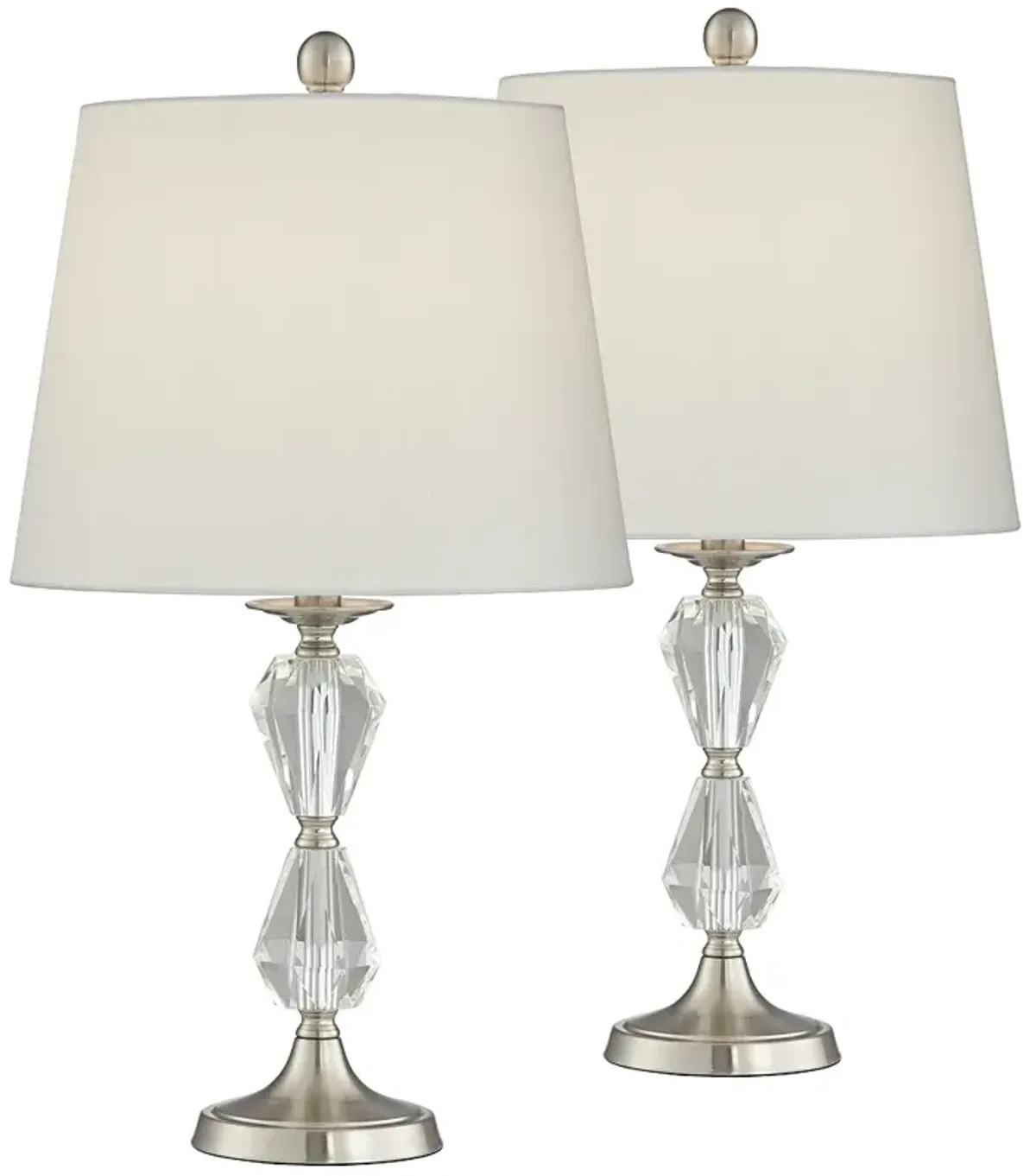 Vienna Full Spectrum Hales 23 1/2" Clear Crystal Table Lamps Set of 2