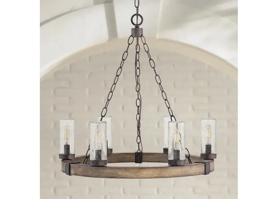 Hinkley Sawyer 24" Wide Sequoia 6-Light Outdoor Chandelier