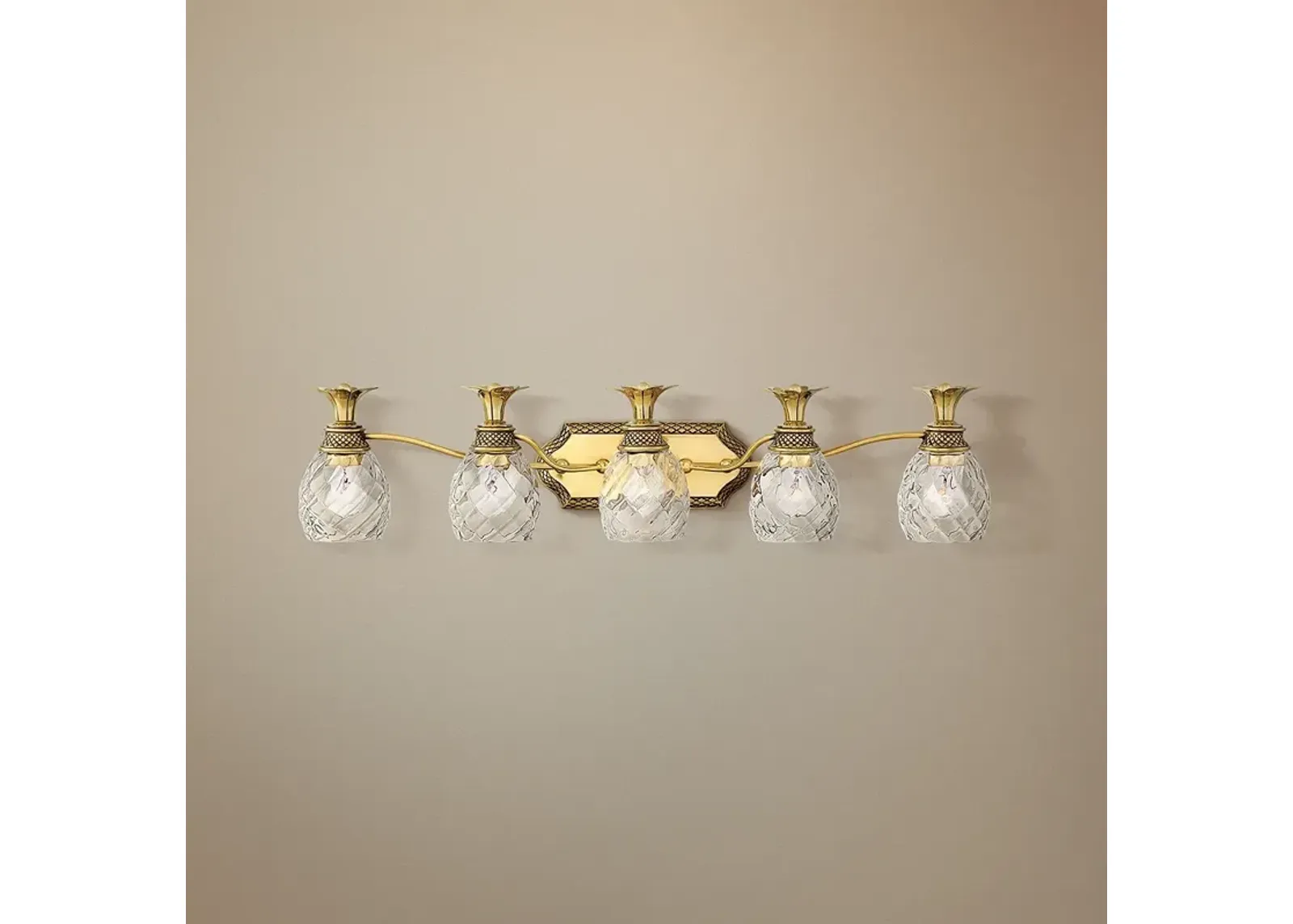 Hinkley Plantation 37"W Burnished Brass 5-Light Bath Light