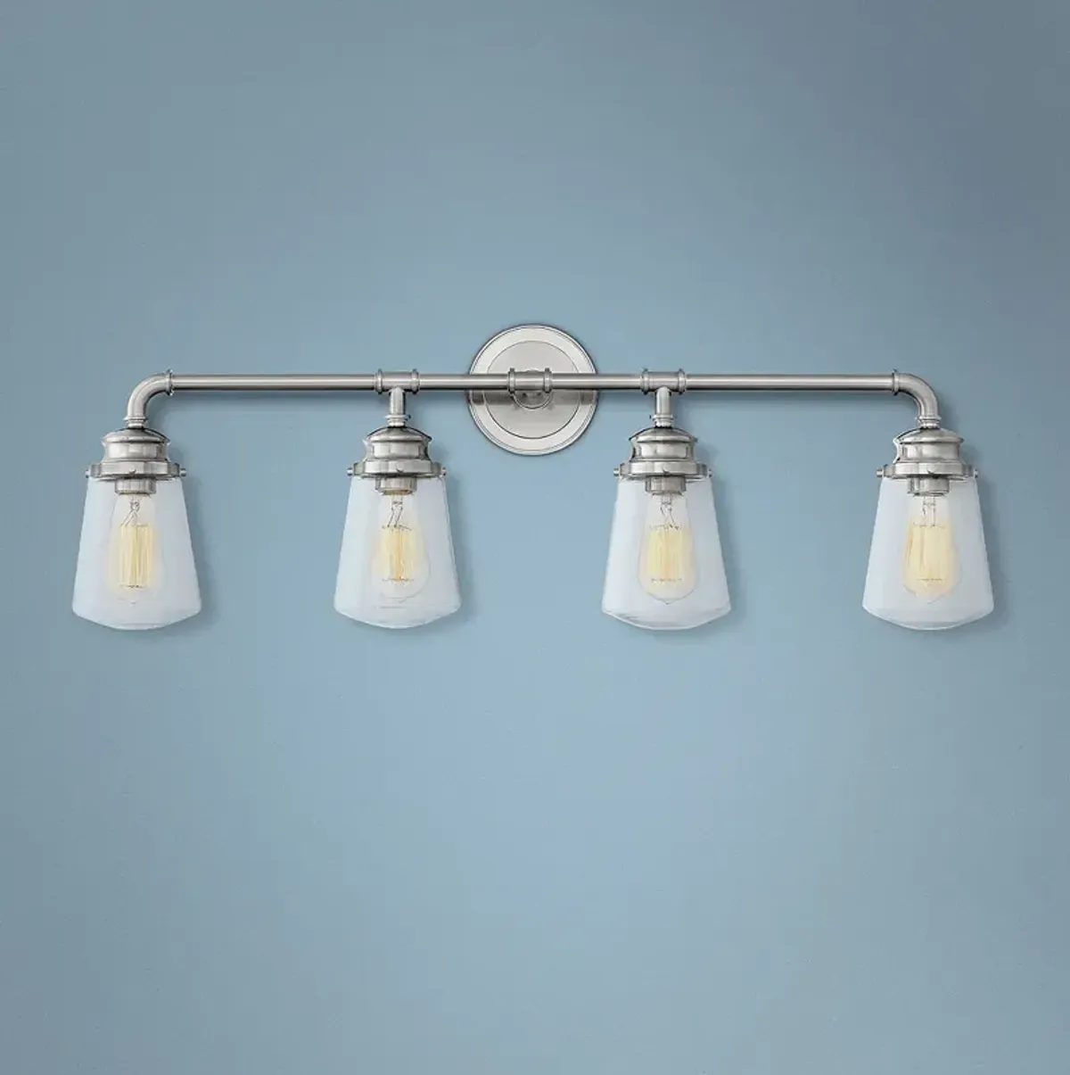 Hinkley Fritz 33 3/4" Wide Brushed Nickel 4-Light Bath Light