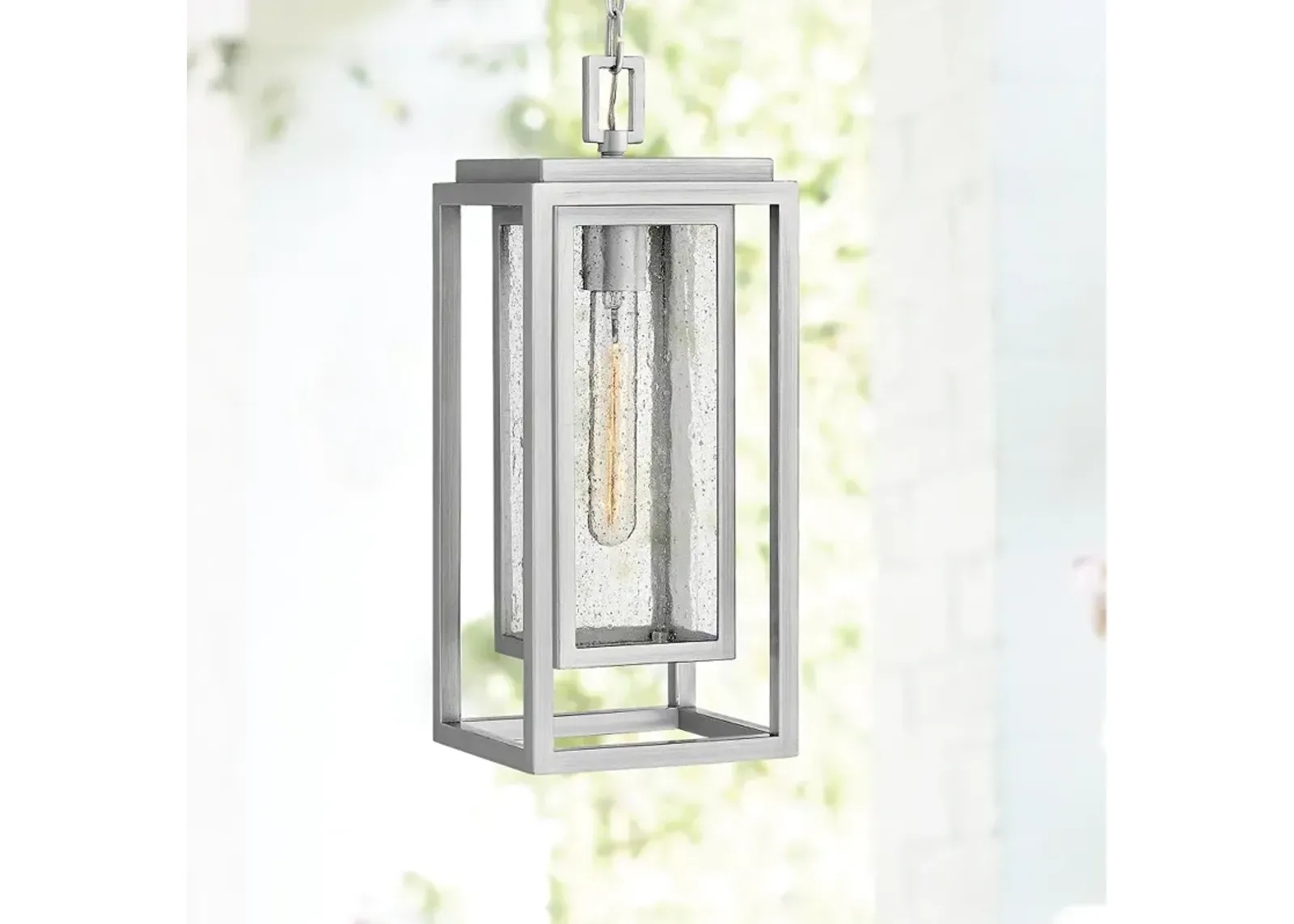 Hinkley Republic 16 3/4" High Satin Nickel Outdoor Hanging Light