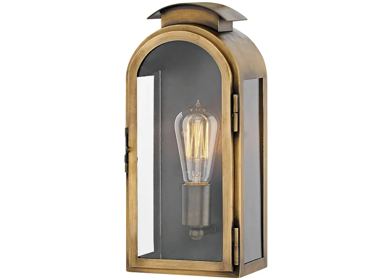 Rowley 13 1/4" High Light Antique Brass Outdoor Wall Light