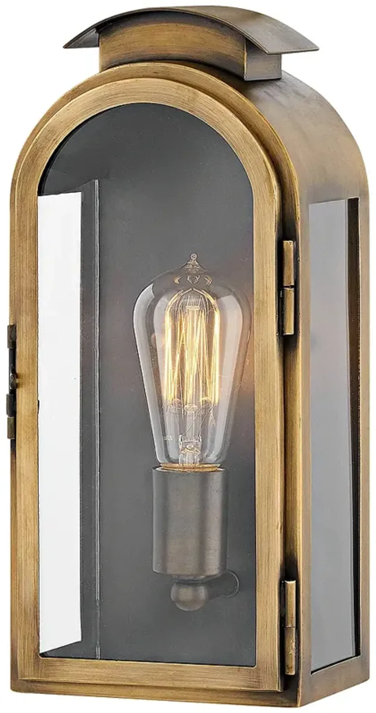 Rowley 13 1/4" High Light Antique Brass Outdoor Wall Light