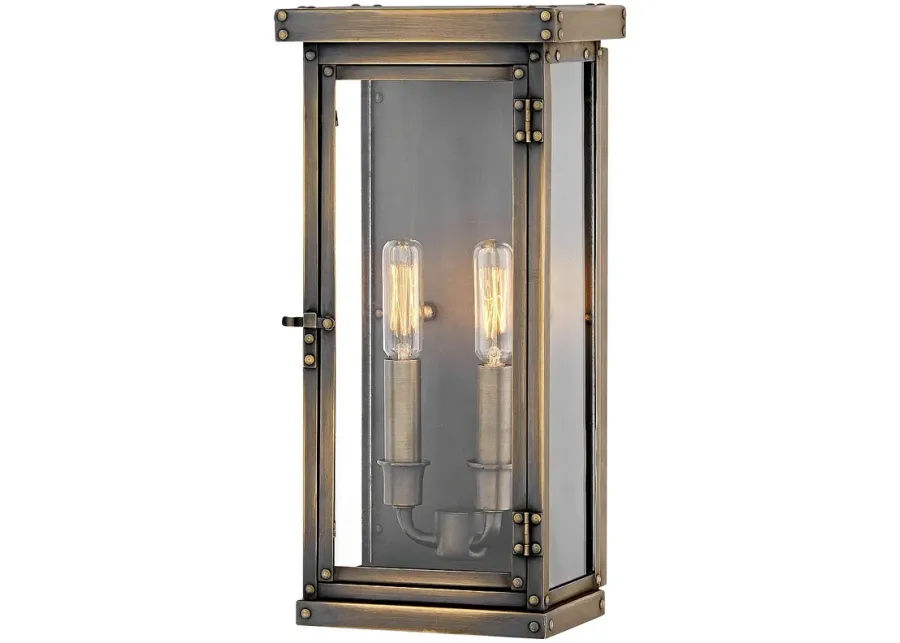 Hamilton 14 1/4" High Dark Antique Brass Outdoor Wall Light