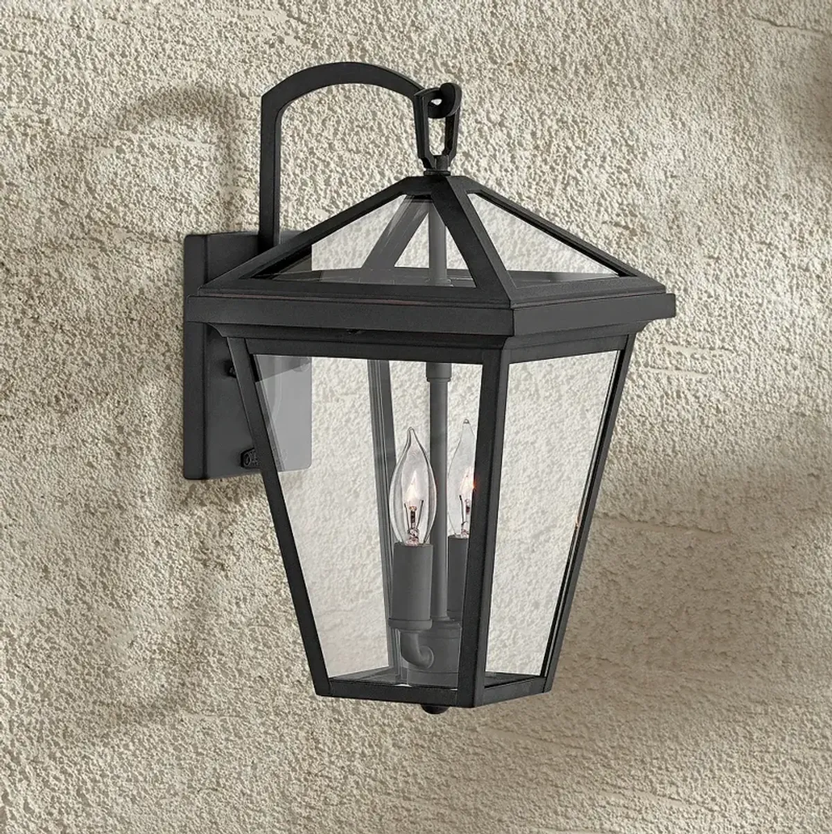 Hinkley Alford Place 14" High Museum Black Outdoor Lantern Wall Light