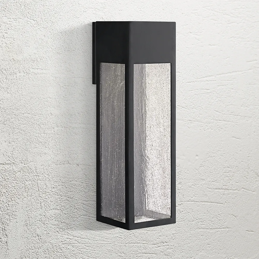 Hinkley Rook 20" High Satin Black Rectangular LED Outdoor Wall Light