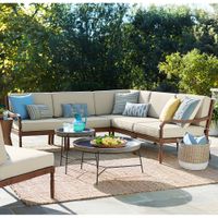 Napa Modular Acacia Wood 5-Piece Outdoor Seating Patio Set