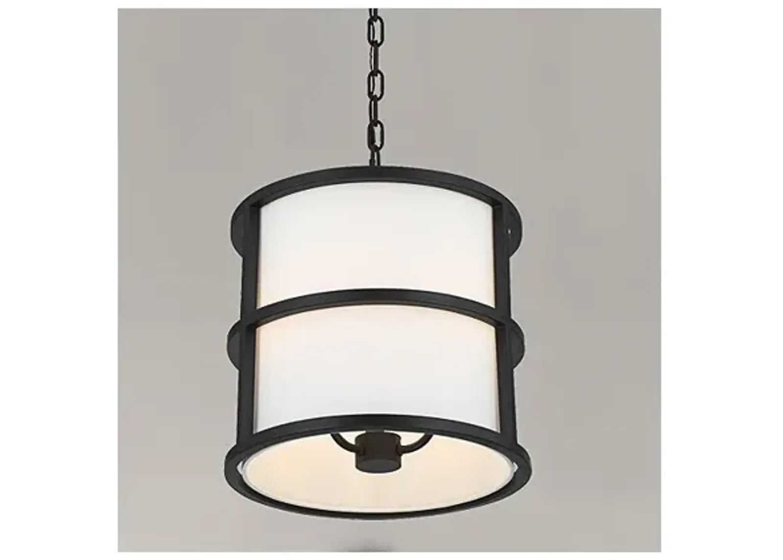 Brian Patrick Flynn for Crystorama Hulton 3 Light Matte Black Pendant