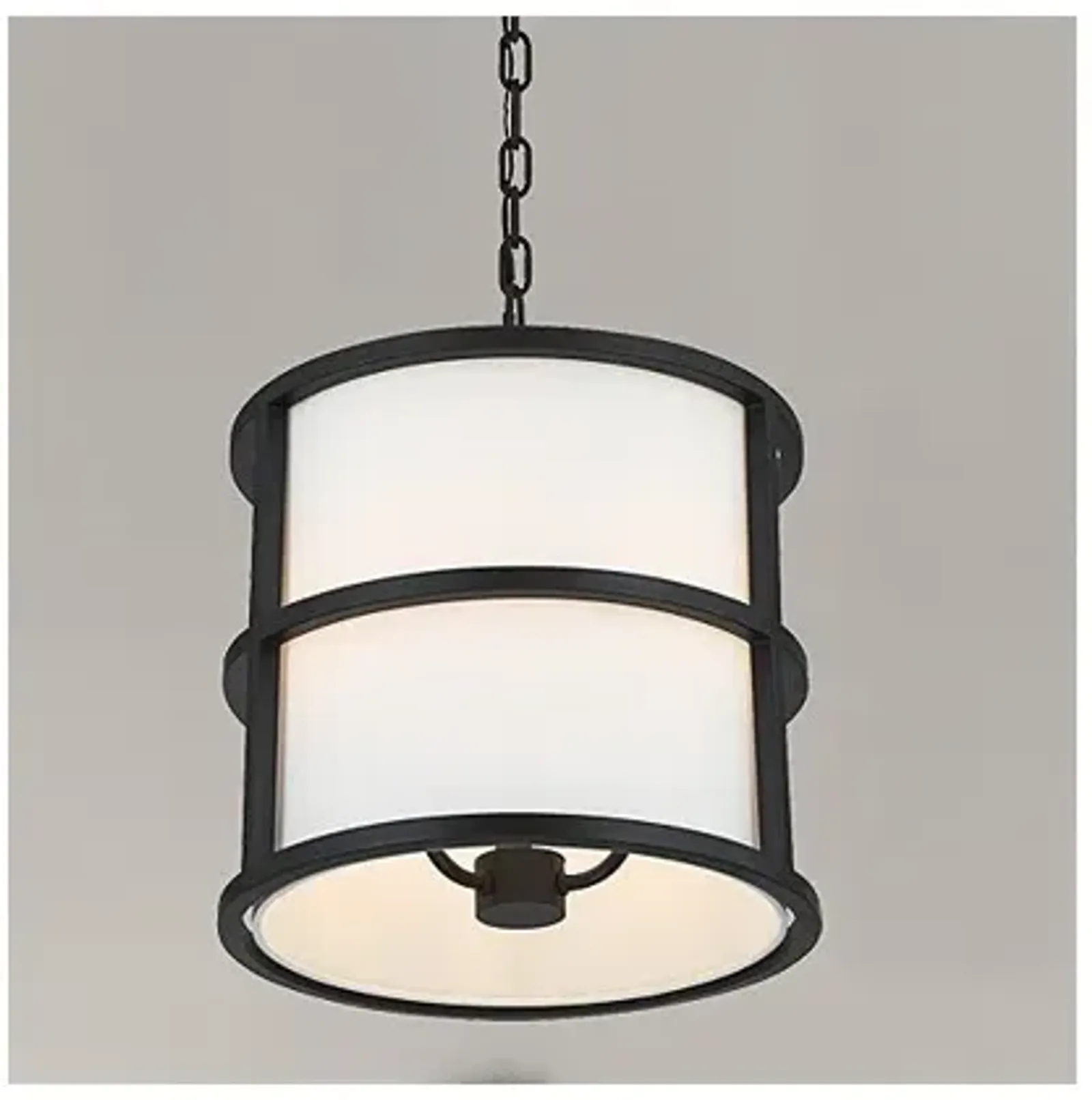 Brian Patrick Flynn for Crystorama Hulton 3 Light Matte Black Pendant