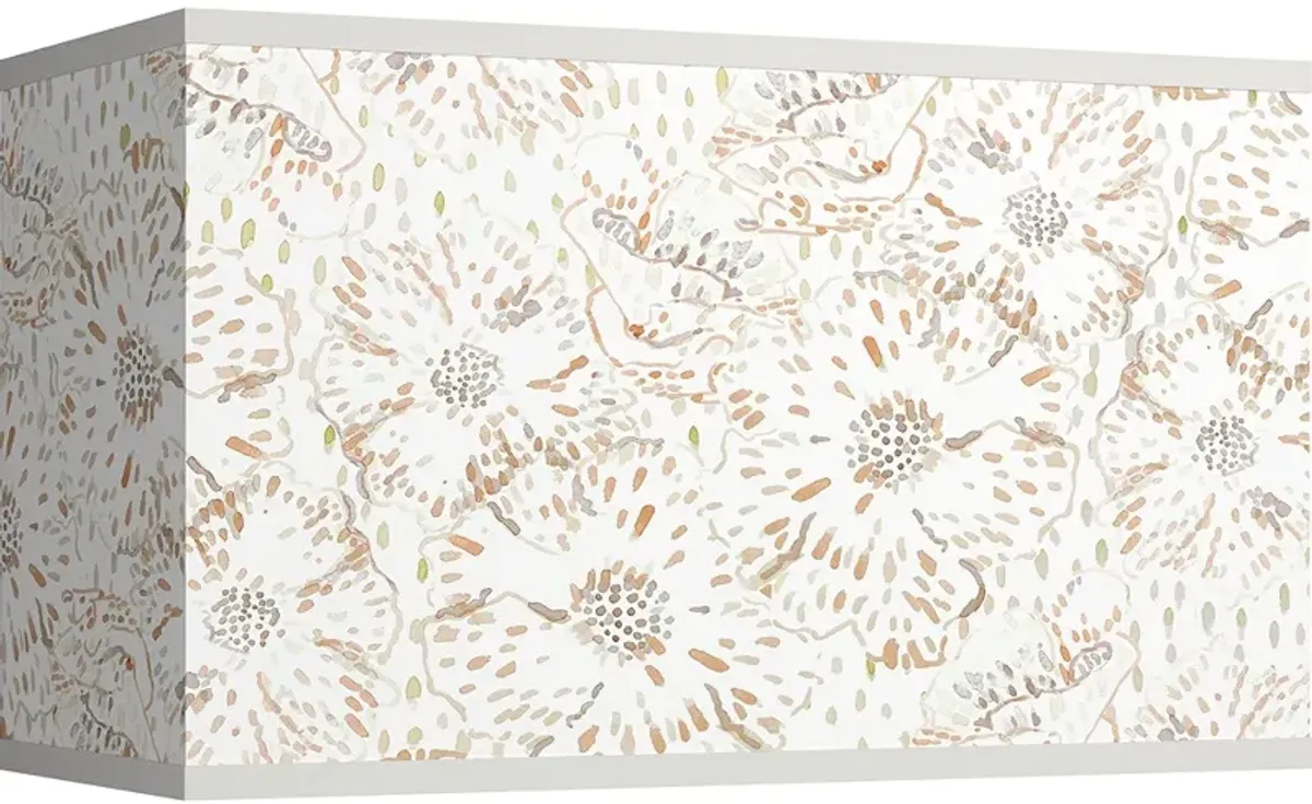 Giclee Glow Windflowers Pattern Rectangle Shade 8/17x8/17x10 (Spider)