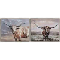 Crestview Collection Texas Longhorns Framed Canvas Set of 2