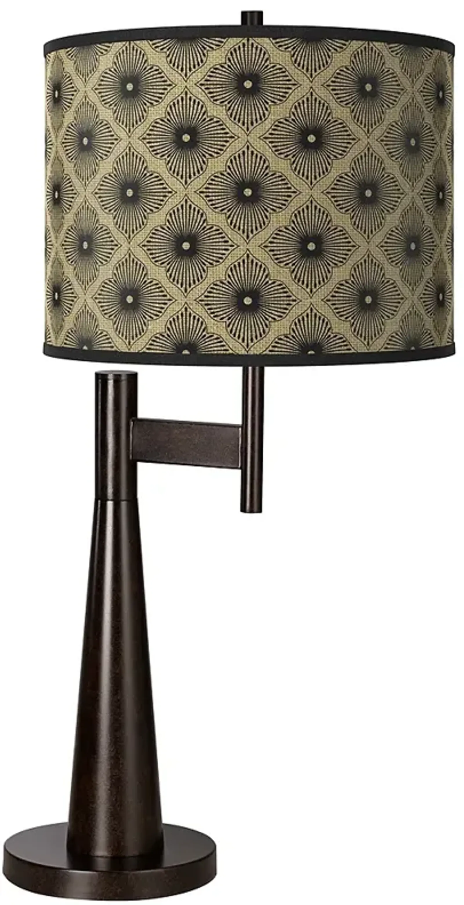 Giclee Glow Novo 30 3/4" Rustic Flora Shade Bronze Table Lamp