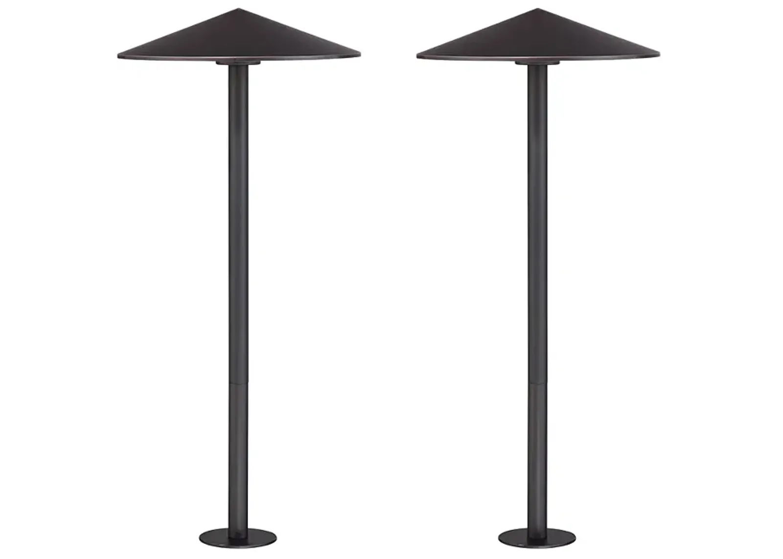 Kobe 21"H Bronze Cone Landscape Path Lights Set of 2