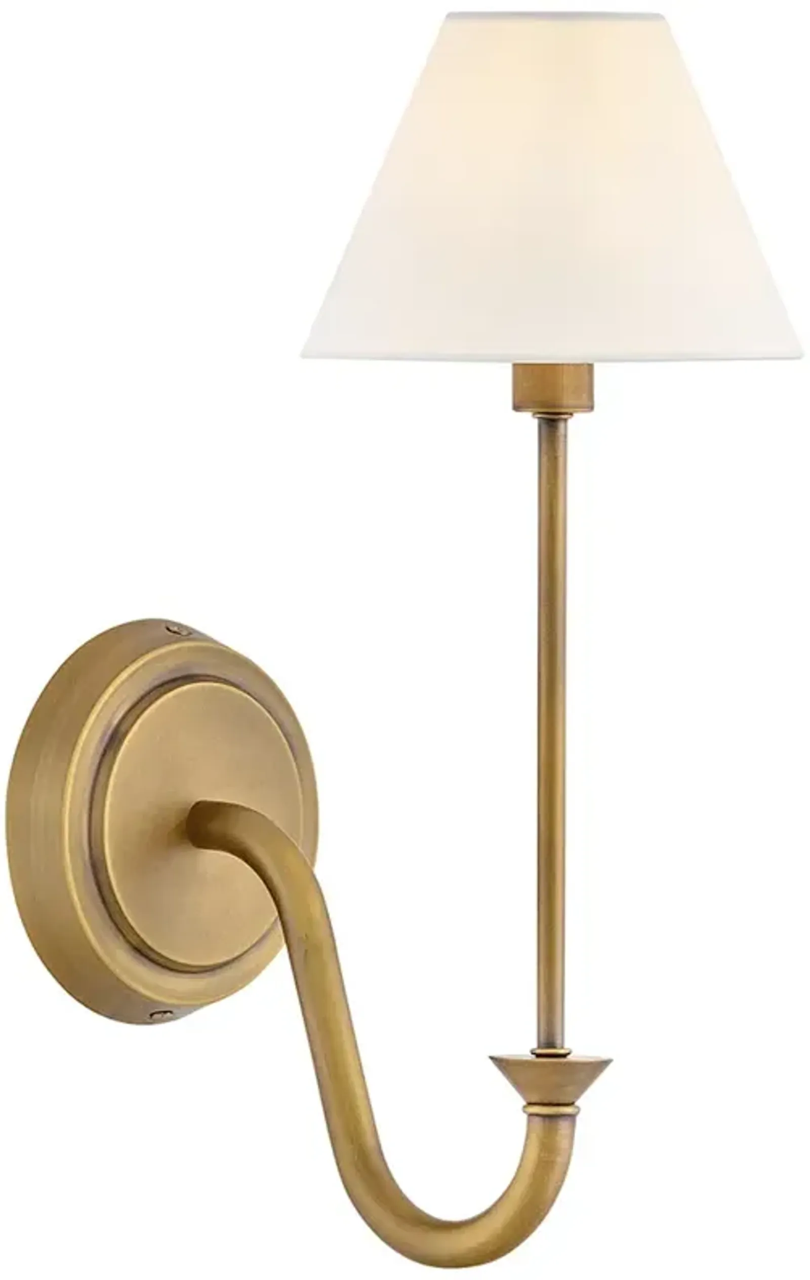 Hinkley Sconce Greta Medium Single Light Sconce 6" Heritage Brass