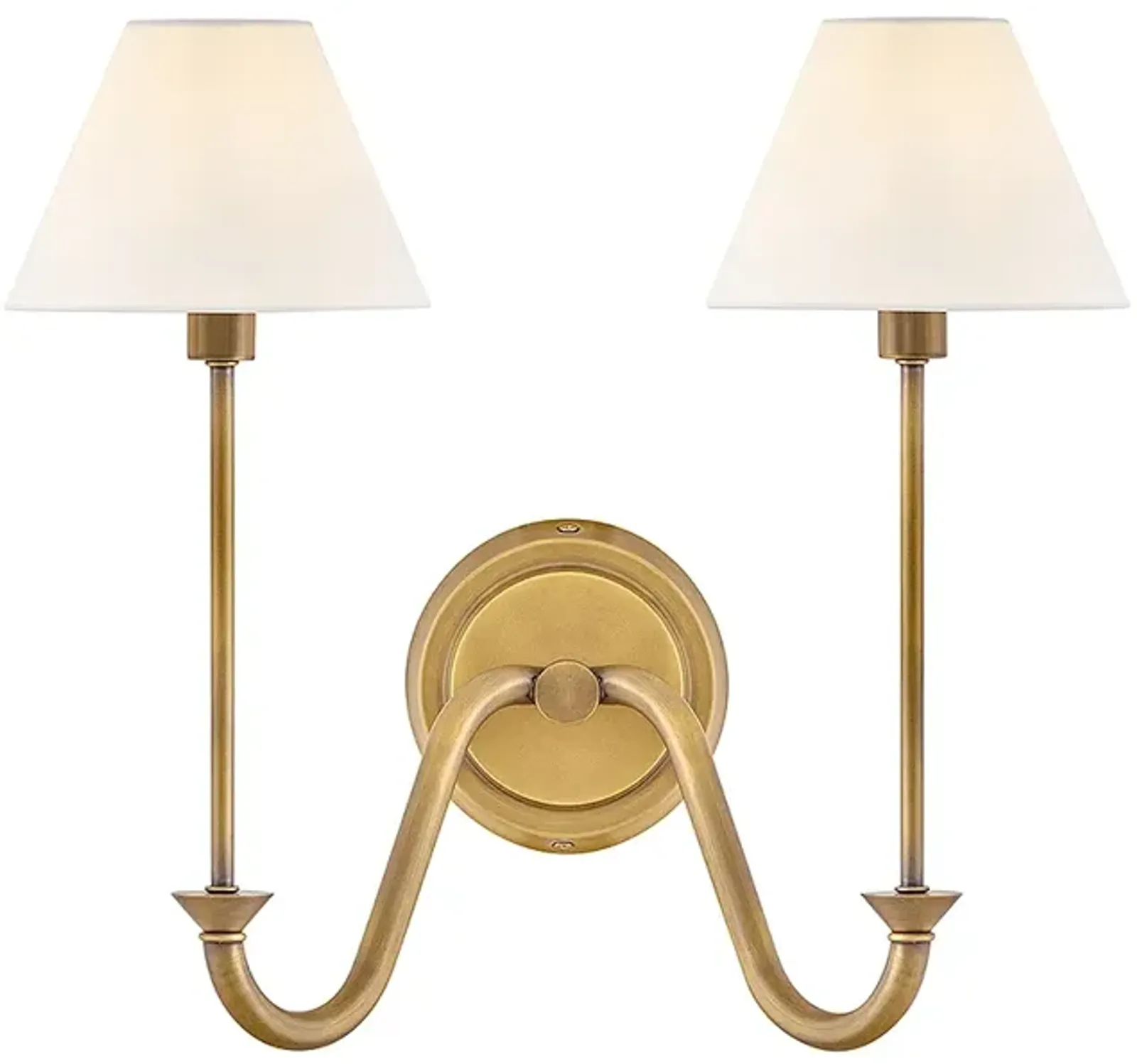 Hinkley Sconce Greta Medium Two Light Sconce 16" Heritage Brass