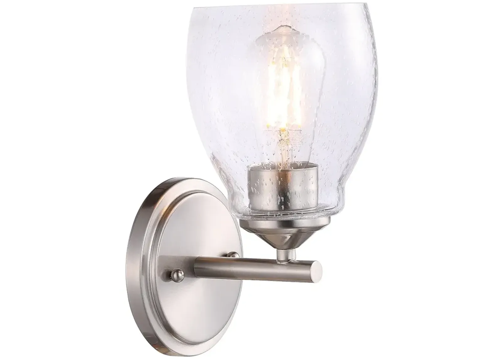 Winsley 10" High Brushed Nickel Metal Wall Sconce