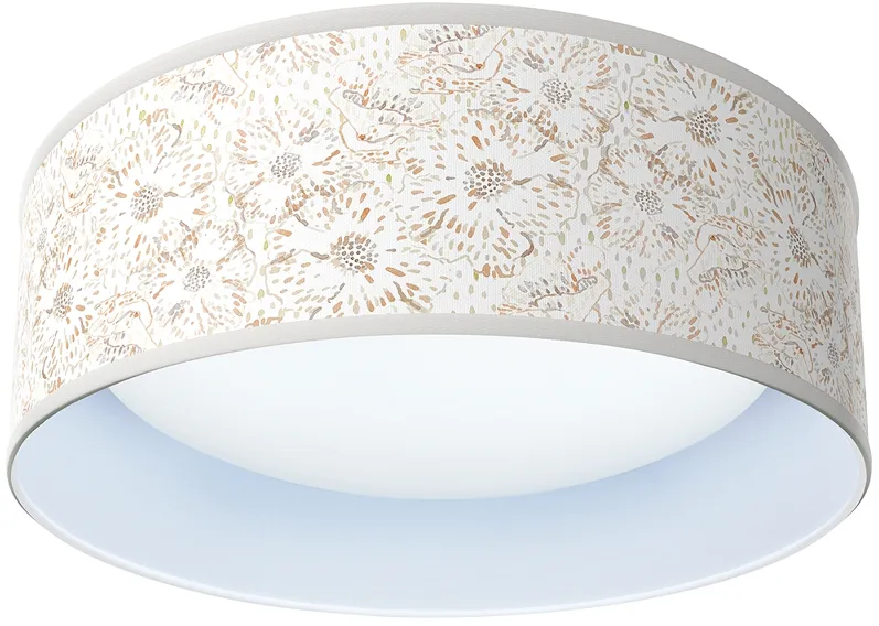 Windflowers Pattern 16" Wide Modern Round LED Ceiling Light