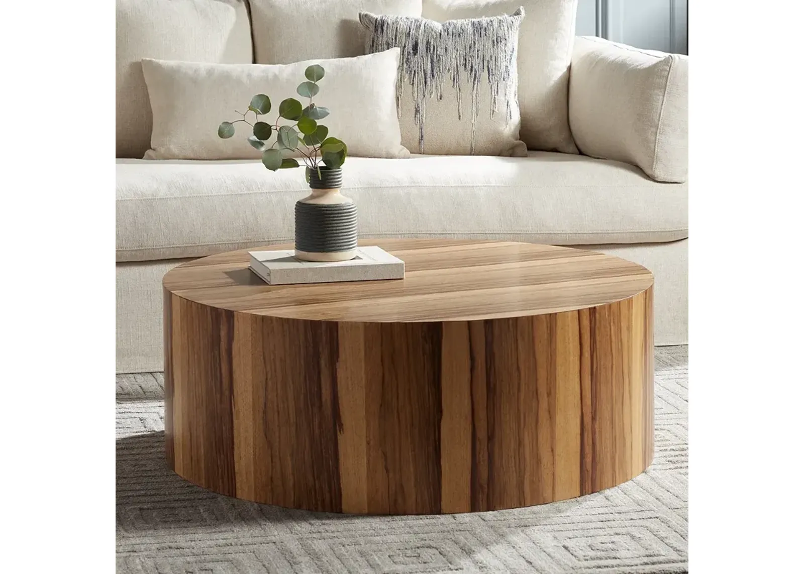 Crestview Collection Limba 42" Wide Brown Cocktail Table