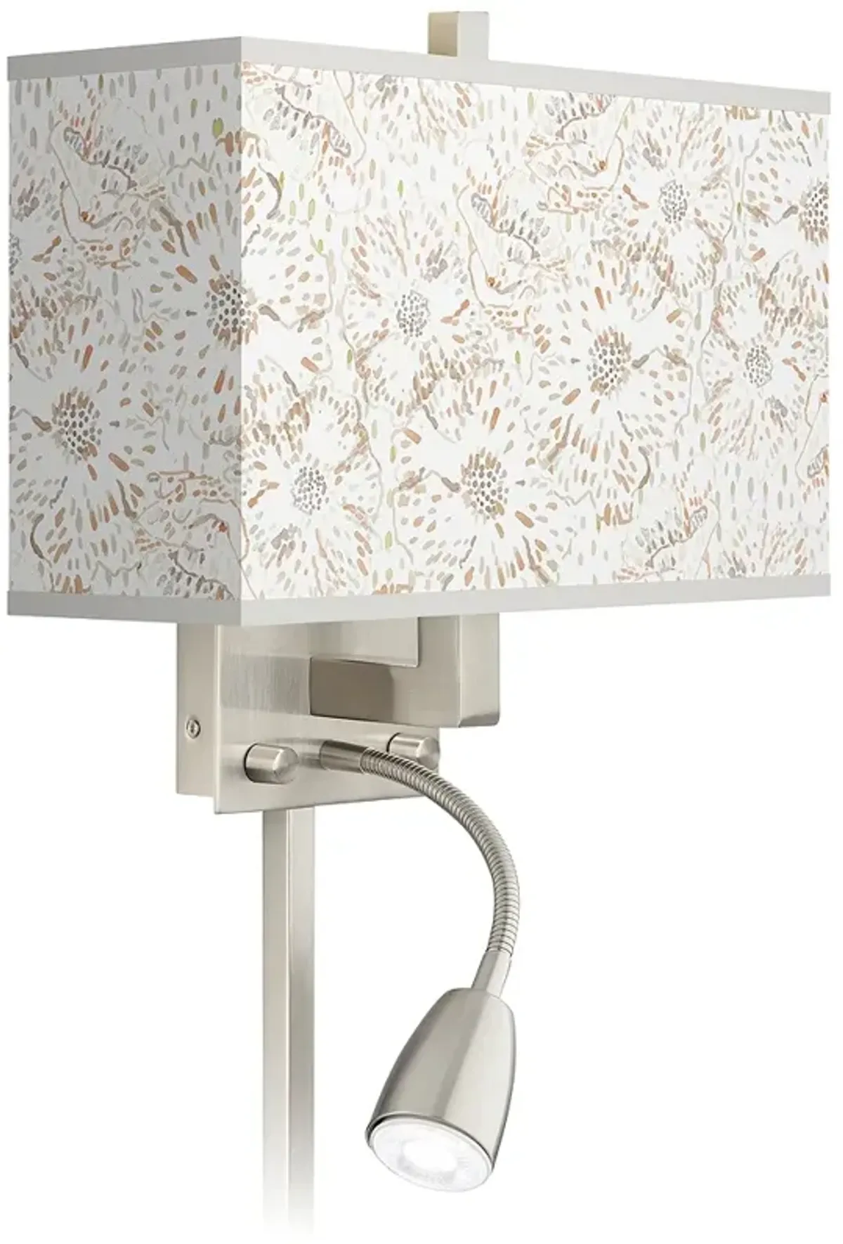 Windflowers Giclee Glow LED Reading Light Plug-In Sconce