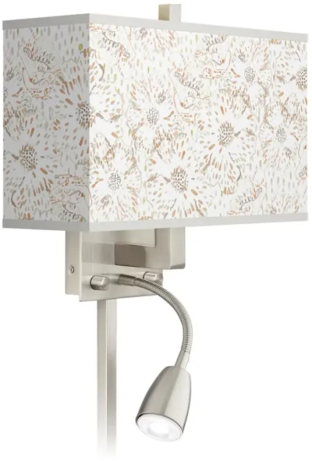 Windflowers Giclee Glow LED Reading Light Plug-In Sconce