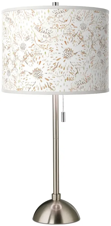 Giclee Glow 28" High Windflowers Shade Brushed Nickel Table Lamp