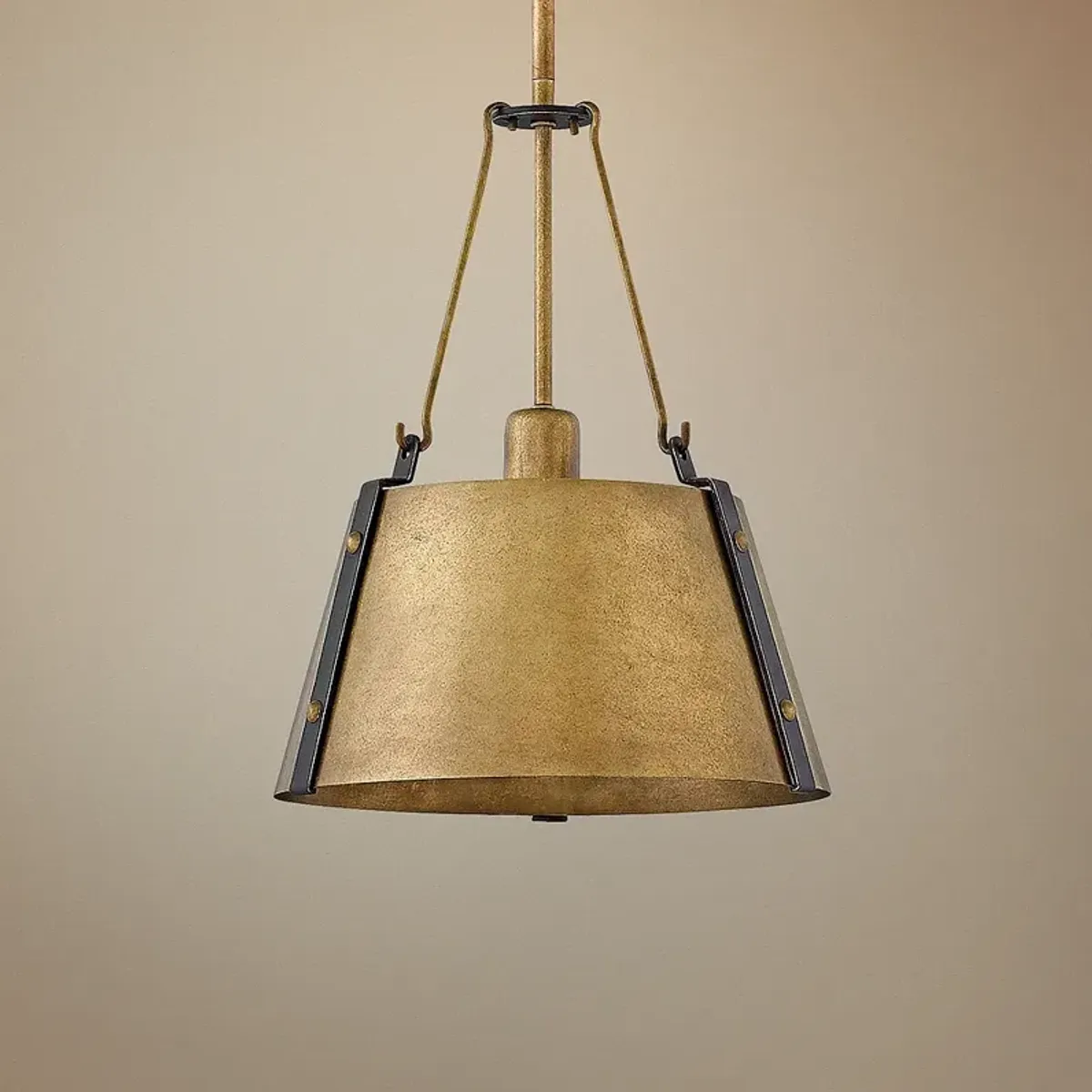 Hinkley Cartwright 11 1/2" Wide Rustic Brass Mini Pendant