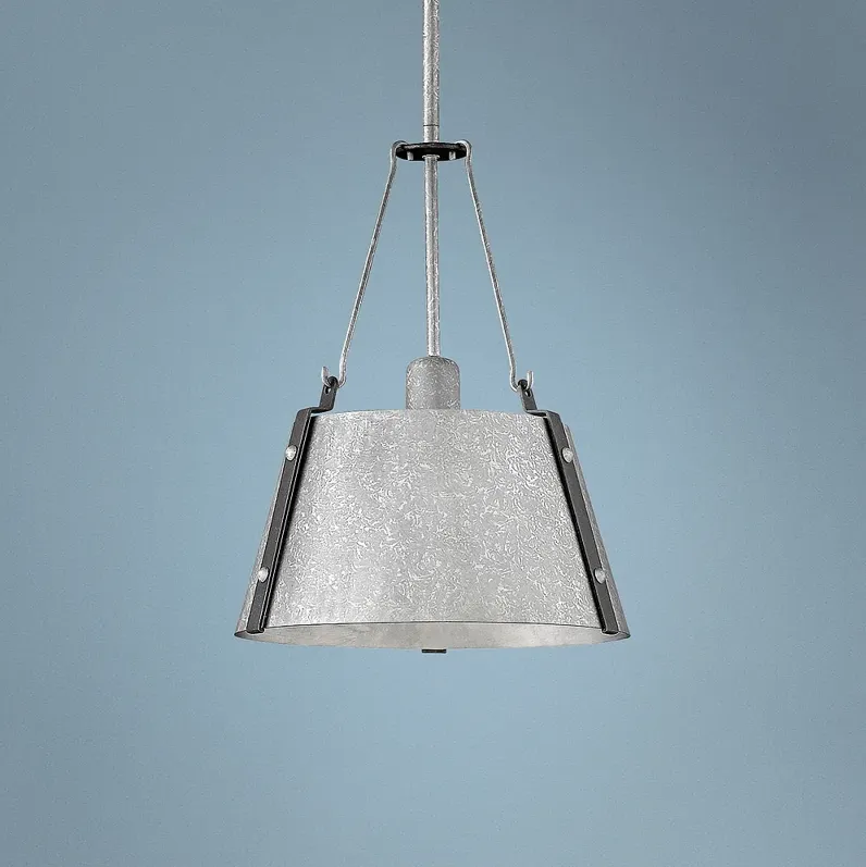 Cartwright 15 1/4"W Polished Antique Nickel Pendant Light