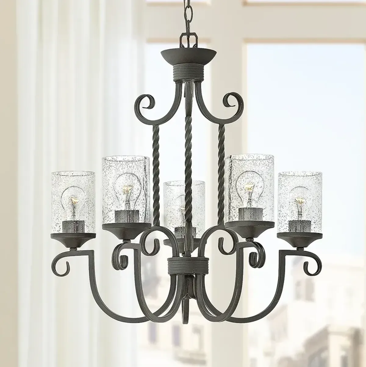 Hinkley Casa 25" Wide Olde Black 5-Light Chandelier