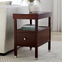 Huntley Espresso 15 1/4" Wide Narrow Chairside Accent Table