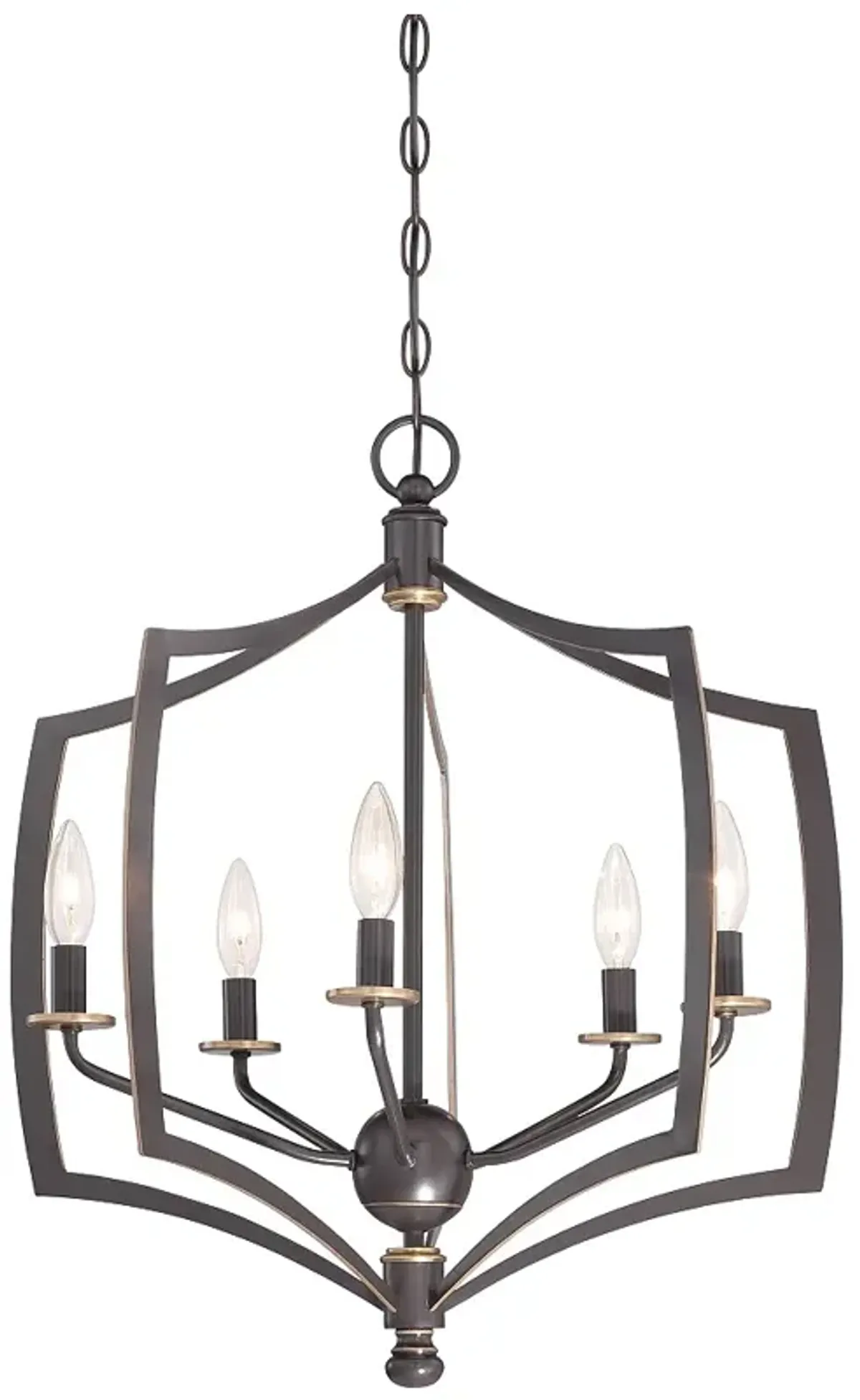 Minka-Lavery Middletown 23" Wide 5-Light Bronze and Gold Chandelier