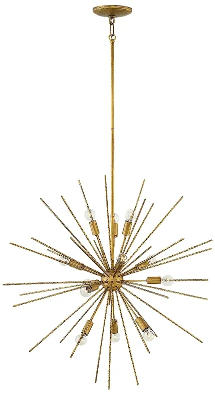 Chandelier Tryst-Medium Orb-Burnished Gold