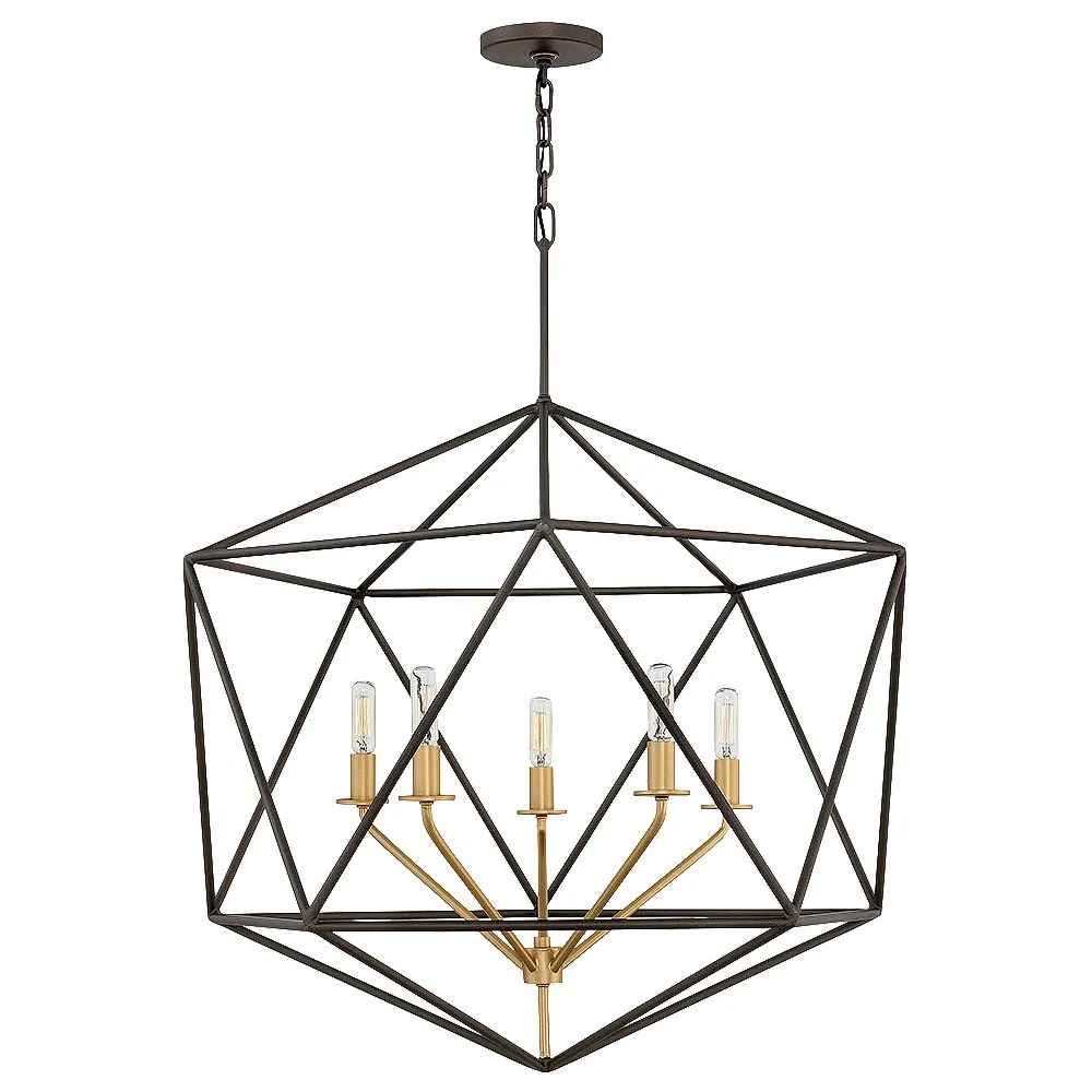 Hinkley Lighting Astrid 28" Gold and Metallic Matte Bronze Chandelier