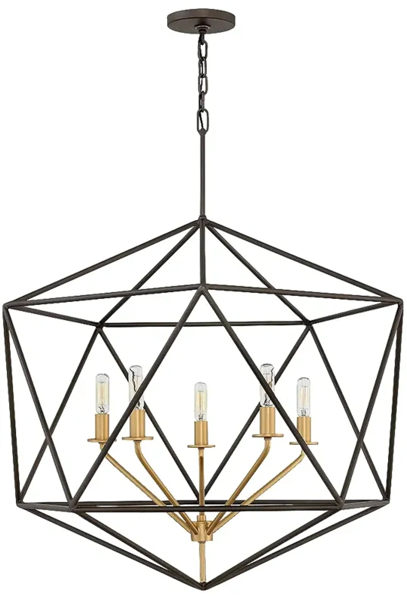 Hinkley Lighting Astrid 28" Gold and Metallic Matte Bronze Chandelier