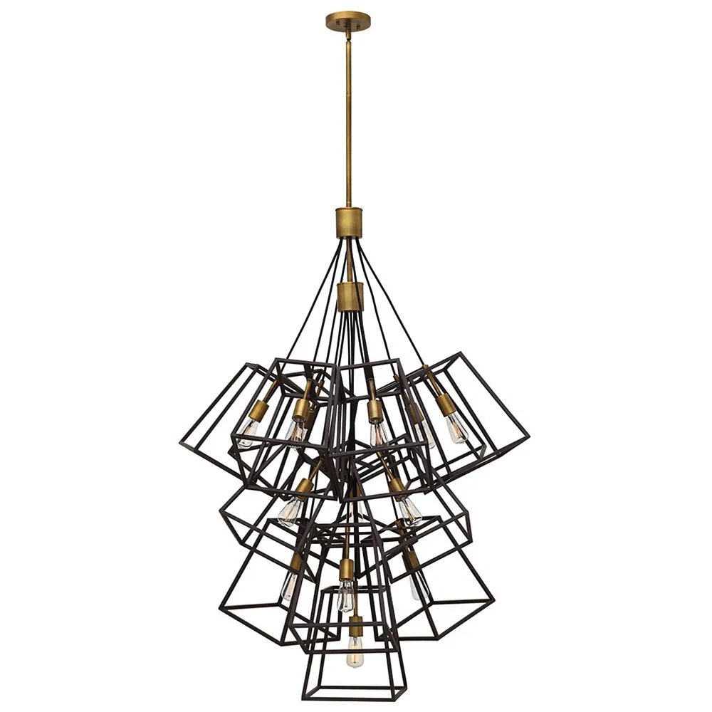 Foyer Fulton-Thirteen Light Multi Tier-Bronze