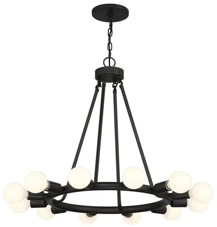 Dakota 12 Light Black Chandelier