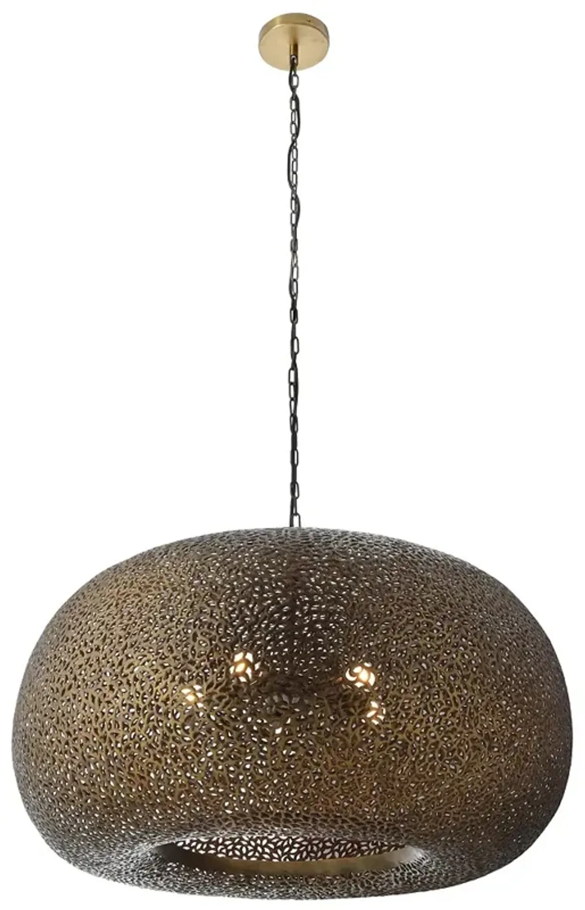 Metropolitan Moradabad 5-Light 35-in Gilded Brass Pendant