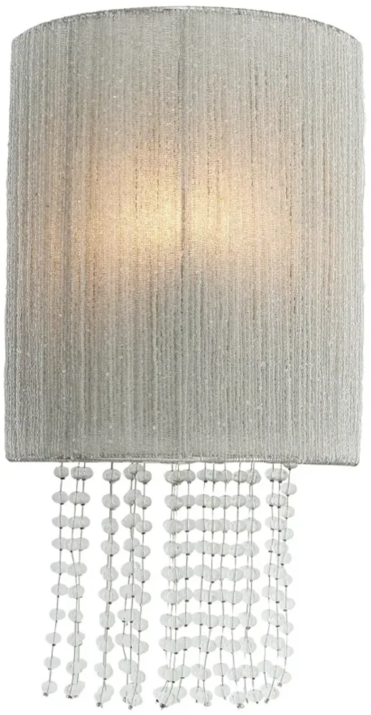 Metropolitan Crystal Reign 2-Light 9.75-in Polished Nickel Wall Sconce