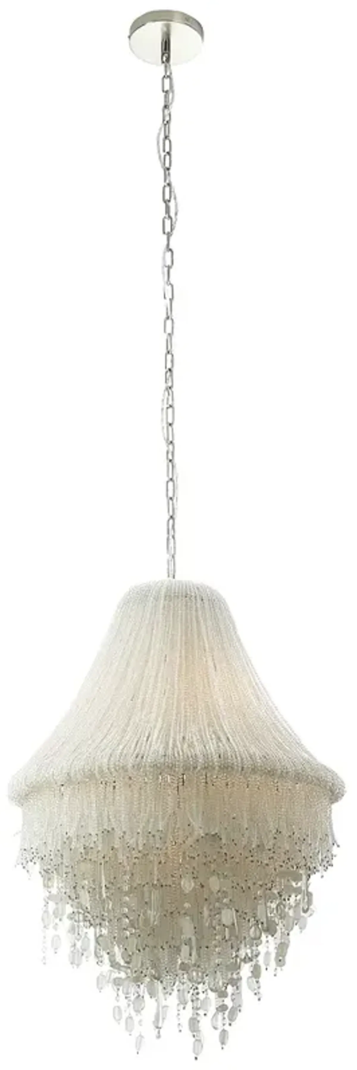 Metropolitan Crystal Reign 5-Light 22.75-in Polished Nickel Pendant