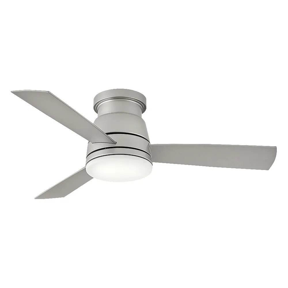 44" Hinkley Trey Brushed Nickel Silver Blades LED Smart Ceiling Fan