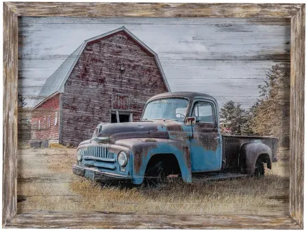 Crestview Collection Old Truck Framed Wood Painting