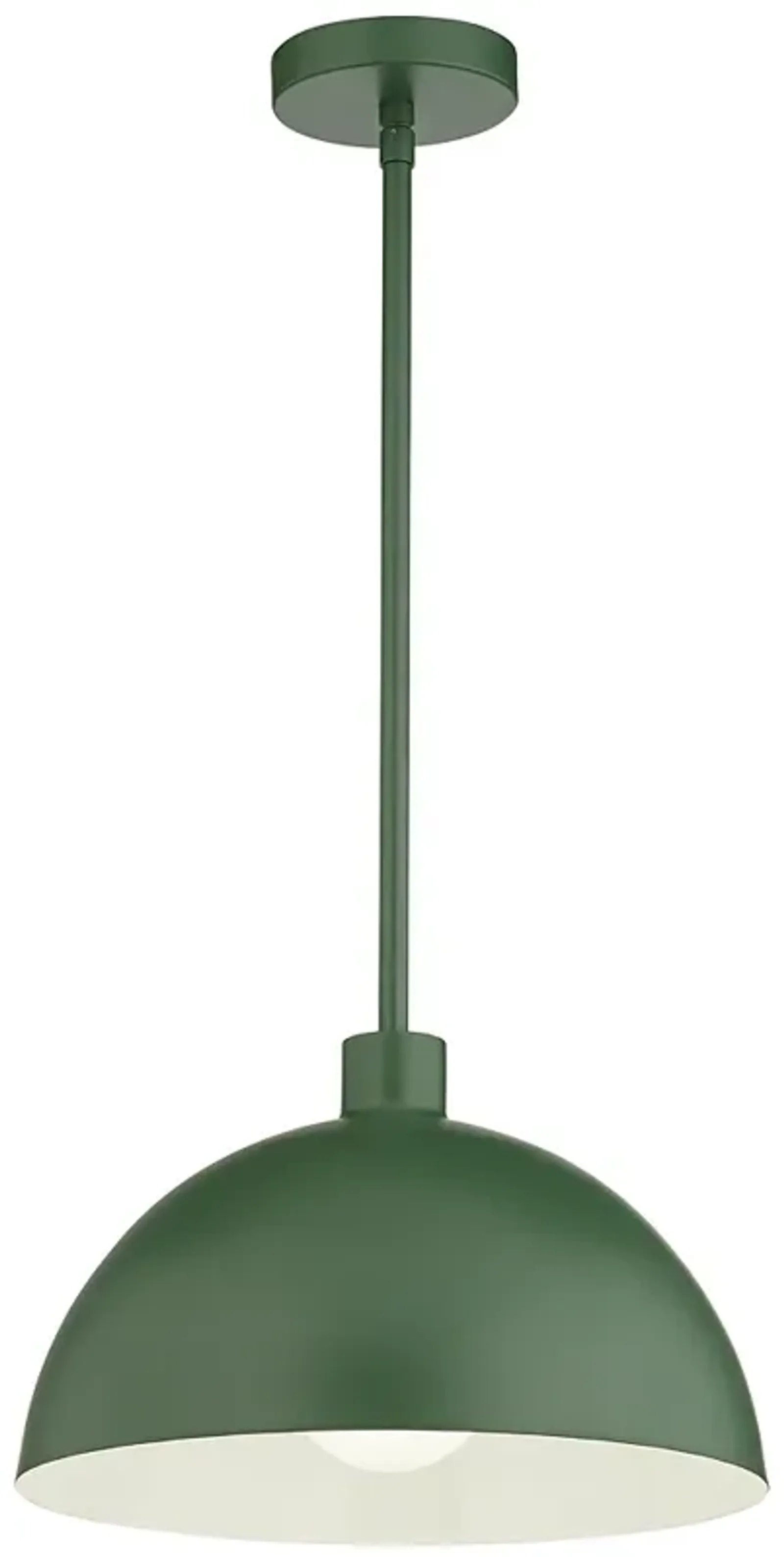 Franklin Iron Works 14" Wide Industrial Green Dome Metal Pendant Light