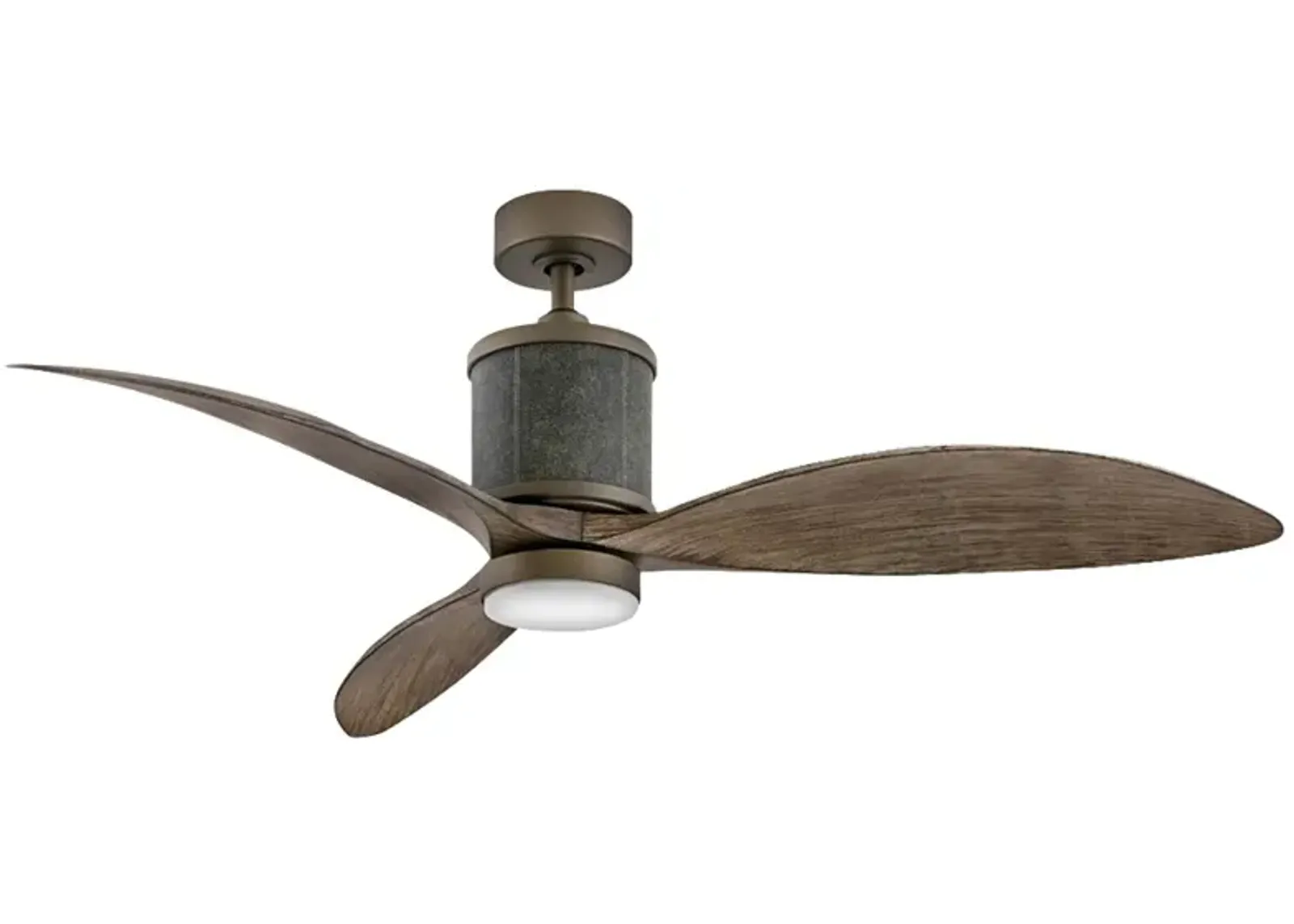 60" Hinkley Merrick LED Damp Outdoor Bronze Driftwood Smart Fan