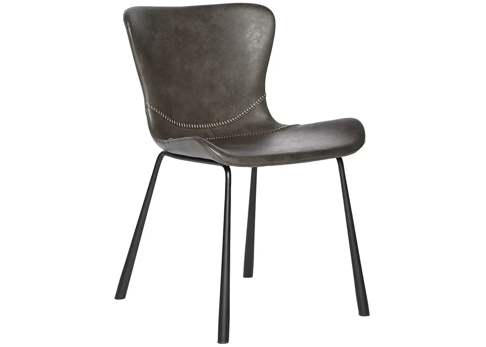 Melody Dark Gray Leatherette Side Chair