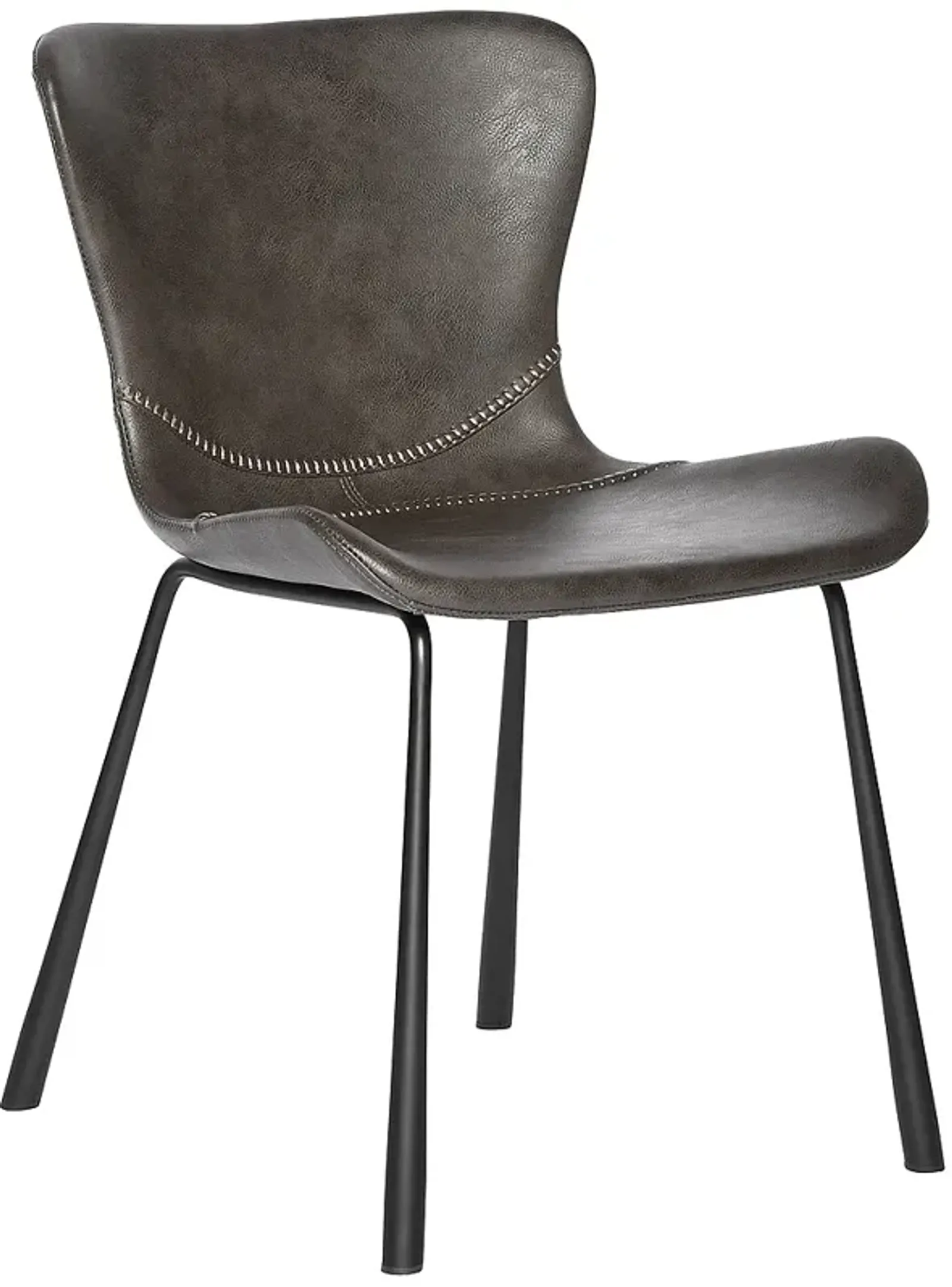 Melody Dark Gray Leatherette Side Chair