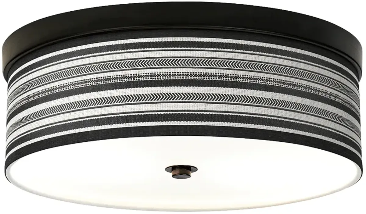 Stripes Noir Giclee Energy Efficient Bronze Ceiling Light