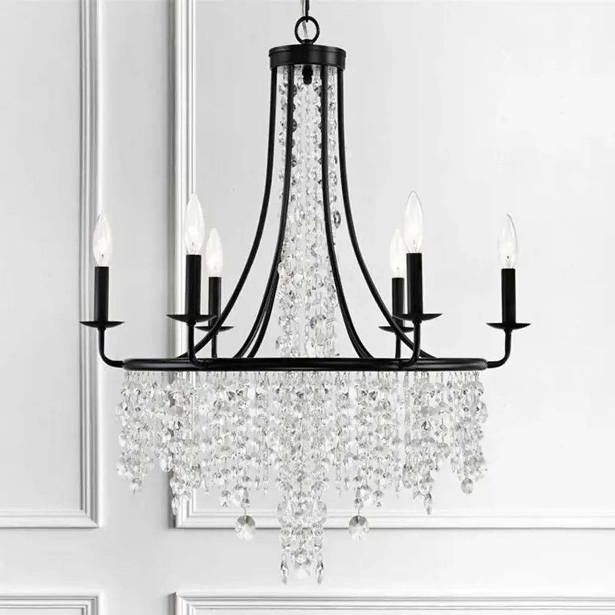 Gabrielle 6 Light Matte Black Chandelier