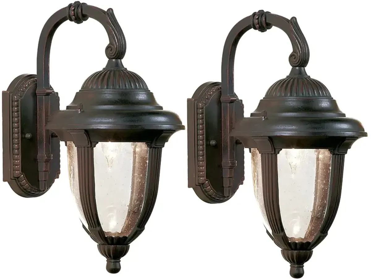 Casa Sierra 14 1/2"H Bronze Traditional Outdoor Wall Light Set