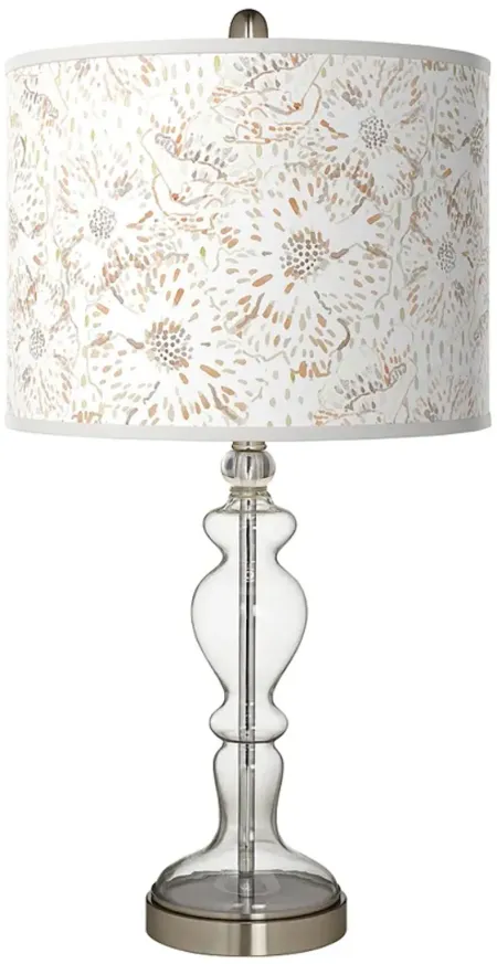 Windflowers Giclee Apothecary Clear Glass Table Lamp