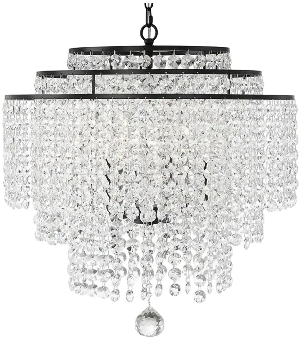 Gabrielle 6 Light Matte Black Chandelier